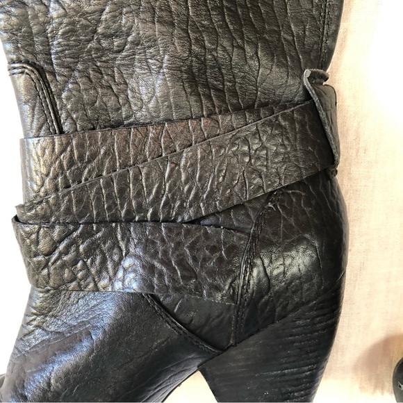 Lucky Brand Candice Black pebbled leather tall pull on boot size 8 - Picture 3 of 9